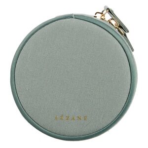 Sézane Round Jewelry case in Sage Green
